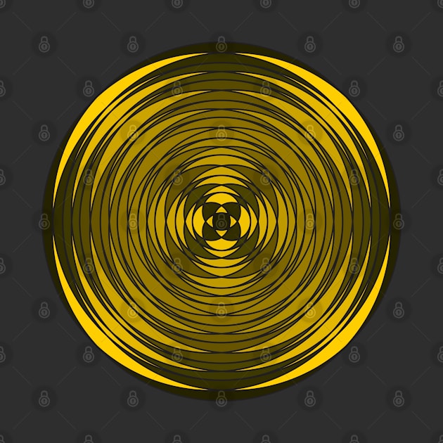 Fuzzy Circular Logic Yellow 8 by The Knotty Works