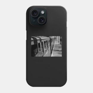 Vintage railway carriages at the station Phone Case