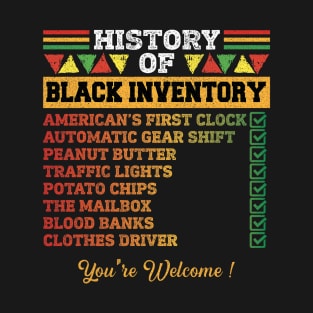 History Of Black Inventors Black Educators History Month T-Shirt