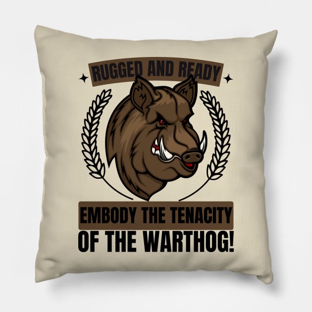 Warthog Pillow by Pearsville