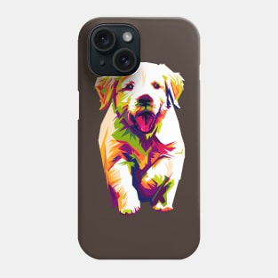 Dog cat geometric in pop art Phone Case