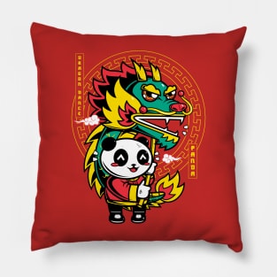 Dragon Dance Panda Pillow