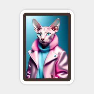 Sphynx Cat - Modern Digital Art Magnet