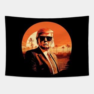 Trump 2024 Sunset Tapestry