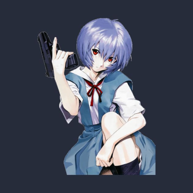 Rei Ayanami with a Gun by KokoroPopShop