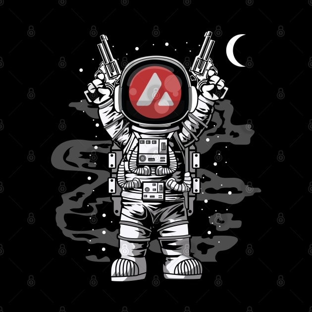 Astronaut Avalanche AVAX Coin To The Moon Crypto Token Cryptocurrency Wallet Birthday Gift For Men Women Kids by Thingking About