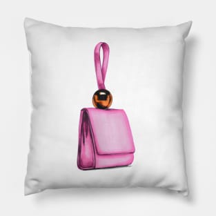 Pink Leather Purse Pillow