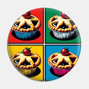 Mince Pie Marvel: A Pop Art Extravaganza - Festive dessert Pin