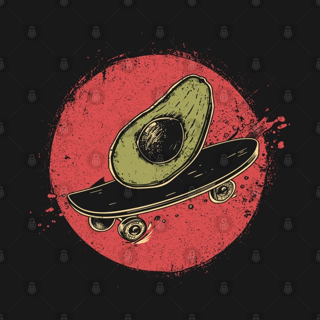 Avocado skating by Yopi