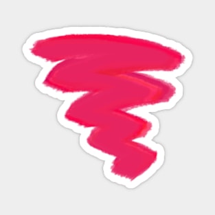 Abstract Hot Pink Brush Stroke Magnet