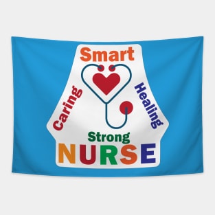 Colorful Stethoscope Heart Desig  Nurse and Nursing students and medical Students Tapestry