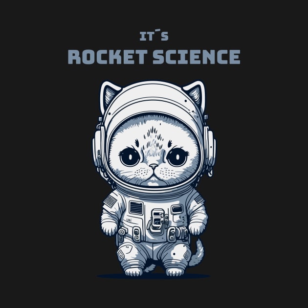 it´s rocket science - cat astronaut by Kingrocker Clothing