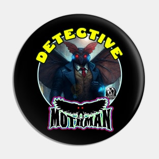 Detective Mothman Flying Humanoid Moth Crime Fighter Monster 2 Pin