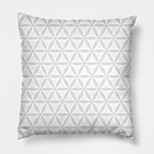 Grey Flower of life pattern Pillow