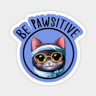 Stay Pawsitive Shirt, Be Pawsitive Shirt, Cat Positivity Shirt, Sarcastic Cat Shirt, cute paw t-shirt, Pawsitive Catitude, Funny Cat Lady Gift, Cat Mom Shirt Gift, Nerd Cat Shirt, Funny Nerdy Cat, Cute Nerd Cat Shirt, Cute Nerd Shirt, Cat Owner Gift Tee Magnet