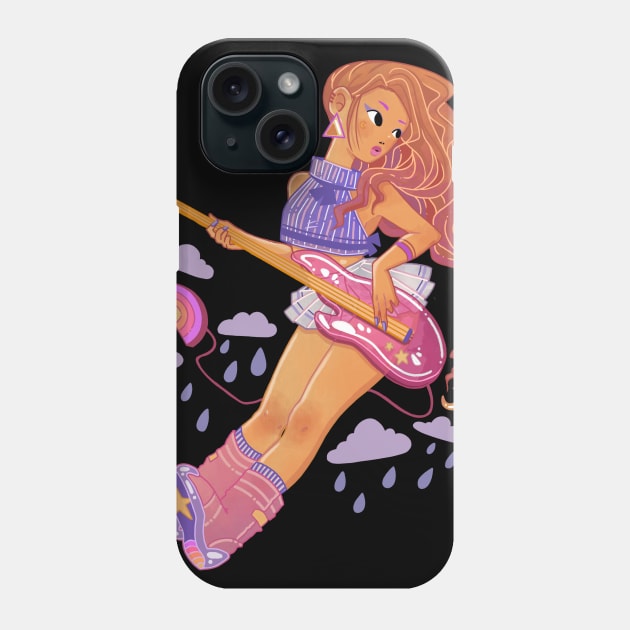 Cute Design „Base Guitar Girl“ | Kawaii Handmade Design | By Atelier Serakara Phone Case by Atelier Serakara