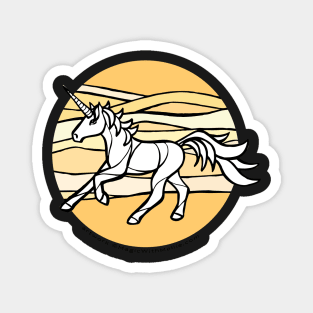 Desert Sand Unicorn — Inktober Unicorn illustration series Magnet