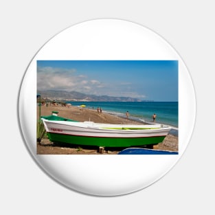 Fishing Boat Penoncillo Beach Torrox Costa Spain Pin