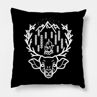 mountains deer Pillow