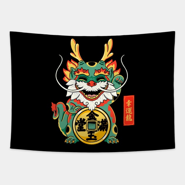 Lucky dragon Tapestry by ppmid