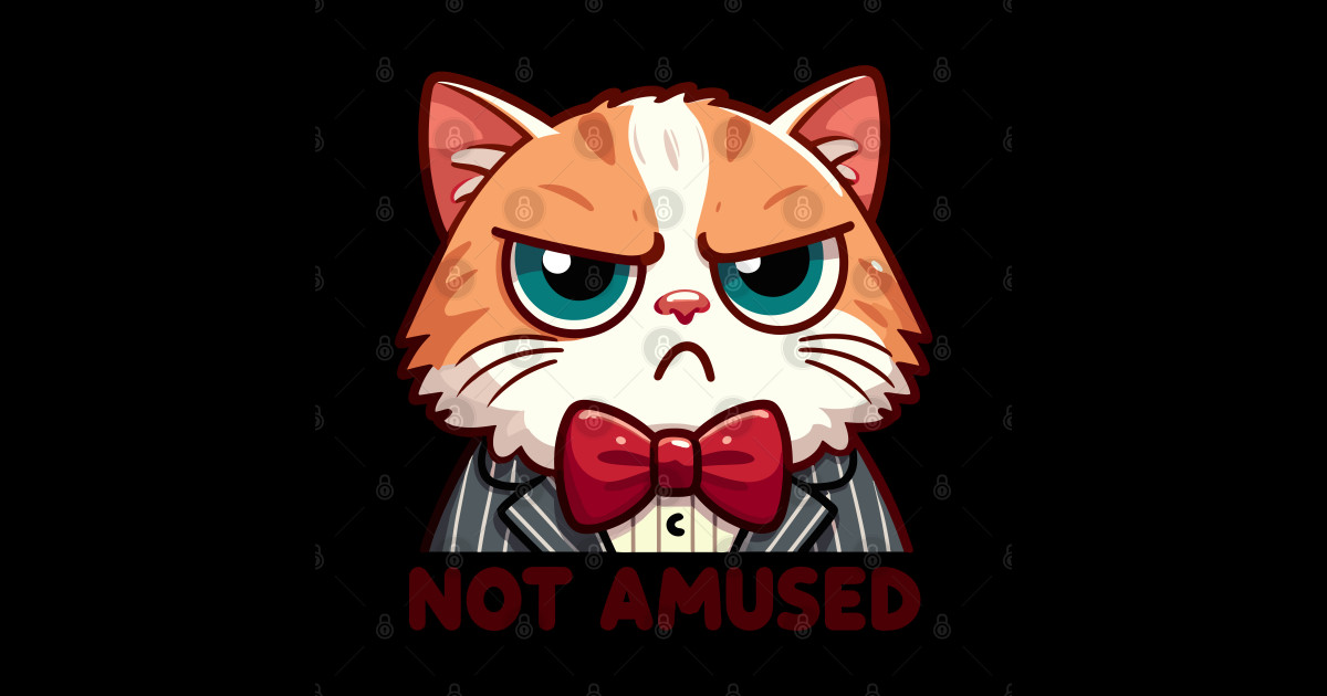 Not Amused: Grumpy Cat - Cat Lover - Sticker | TeePublic