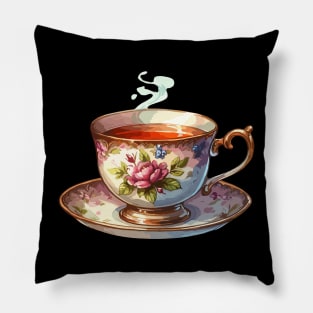 Floral Tea Cup Pillow