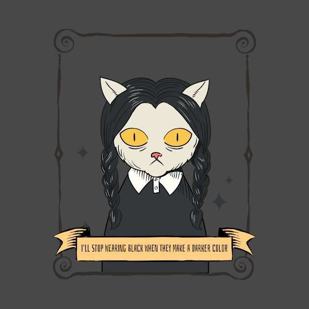 Funny Halloween Cat Wednesday by TheBigTeeShop