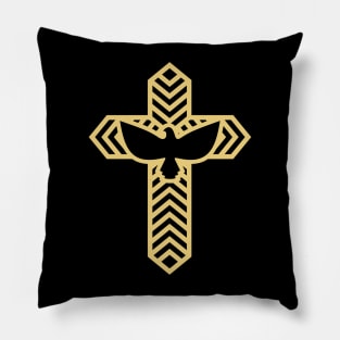 The cross is a symbol of the crucifixion of the Son of God for the sins of mankind. Pillow