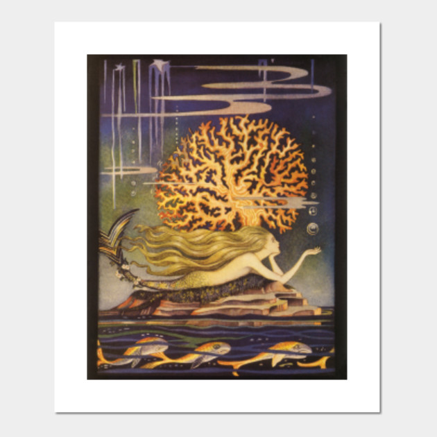 Vintage Mermaid Mermaid Posters And Art Prints Teepublic