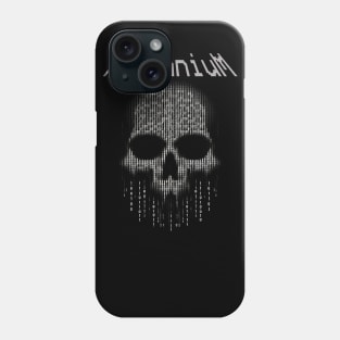 Binary Code Stream Skull: Y2K Bug Phone Case