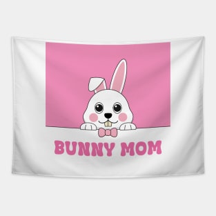 Cute Bunny Mom Pink Personalized Tapestry