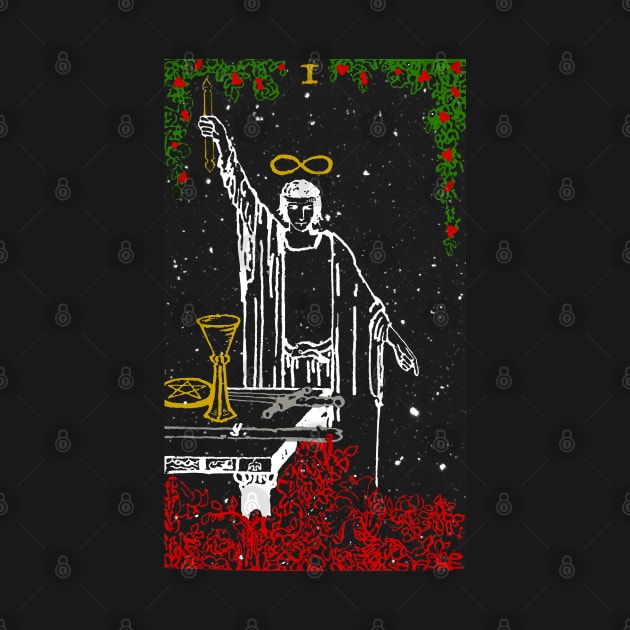 The Magician: Winter Nights - Snow Themed Tarot Card (Christmas VARIANT) by Occult Designs