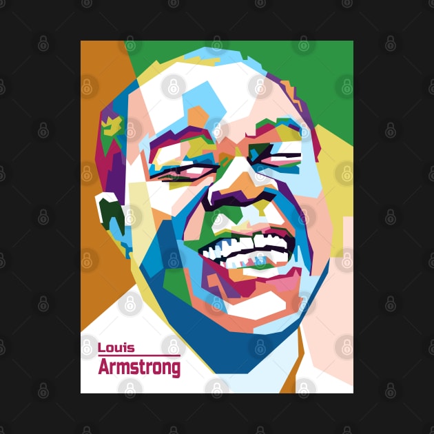 Abstract Colorful Louis Armstrong in WPAP by smd90