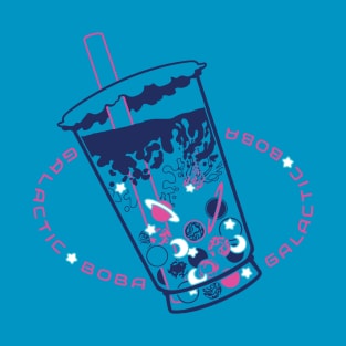 Galactic Boba (version navy pink white) T-Shirt