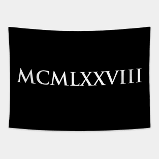 1978 MCMLXXVIII (Roman Numeral) Tapestry