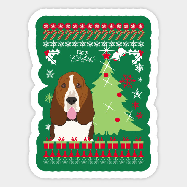 basset hound ugly christmas sweater