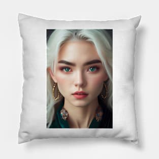 Japanese Beauty Girl in Her Prime Youthful Charm Pillow
