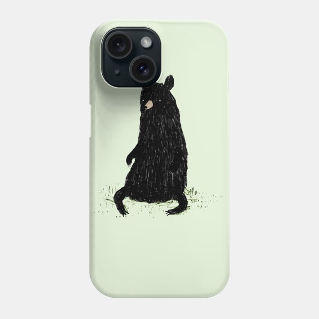 Black Bear Phone Case by Sophie Corrigan