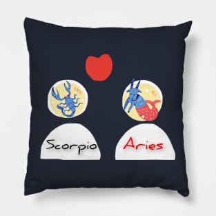 Scorpio Loves Aries Pillow