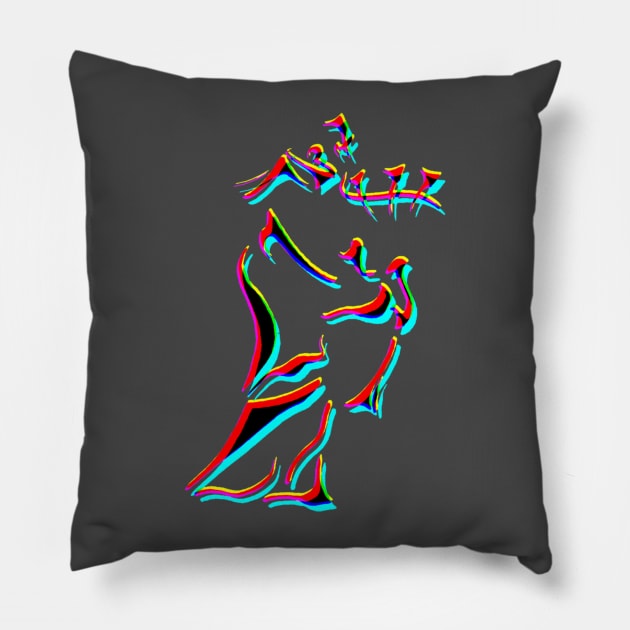 Psychedelic Bagpiper Pillow by Lonely_Busker89