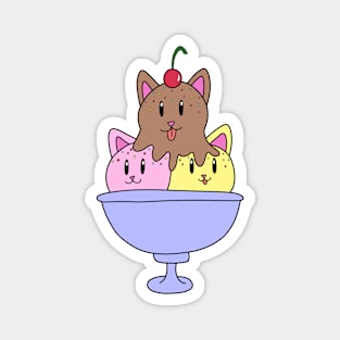 Neapolitan Ice Cream Cats Magnet