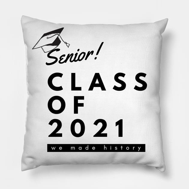 Class of 2021 Pillow by JM ART