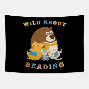 Wild About Reading Student Teacher Library Book Tapestry