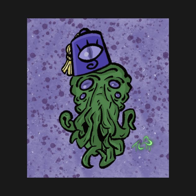 Cthulhu with Fez by BowlerHatProductions