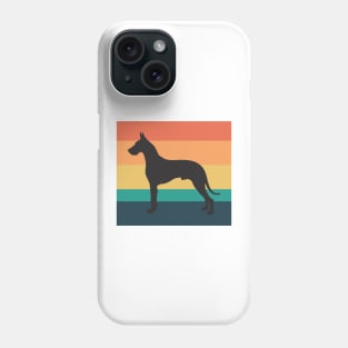 Great Dane Dog Silhouette Vintage Sunset Phone Case