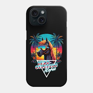 Retro Wave Thoroughbred Miami Horse Phone Case