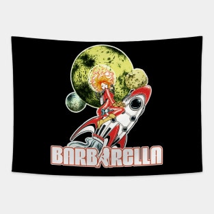 Barbarella (Black Print) Tapestry