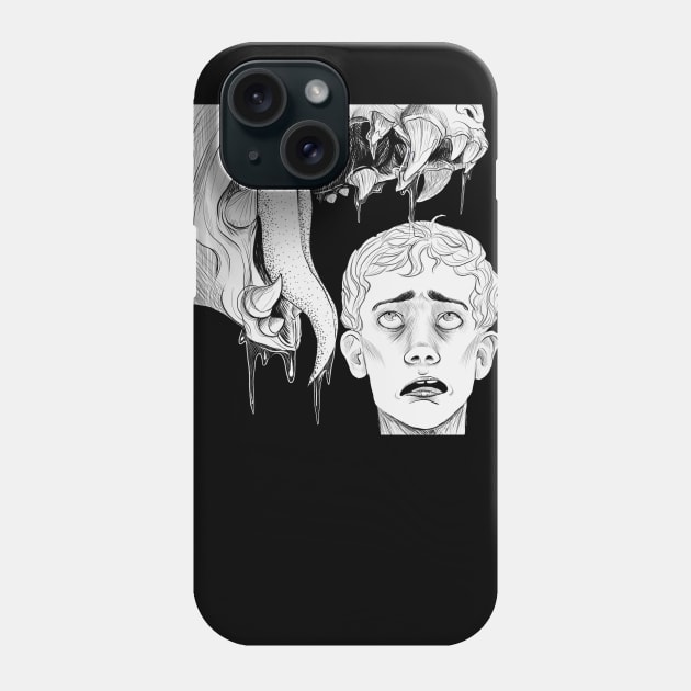 Drooling Monster Phone Case by Strzmarta