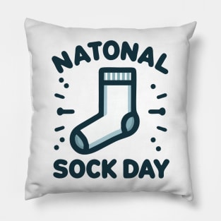 National sock day Pillow