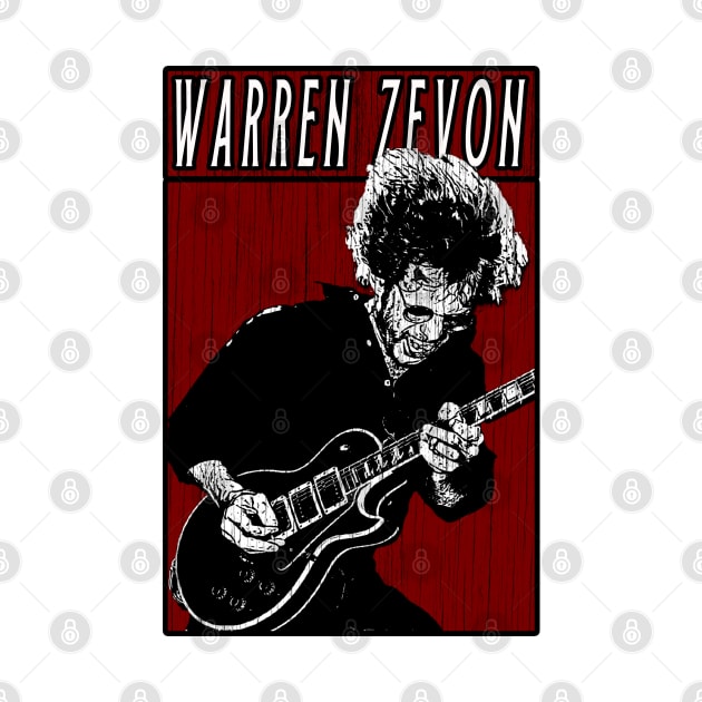 Retro Vintage Warren Zevon by Projectup